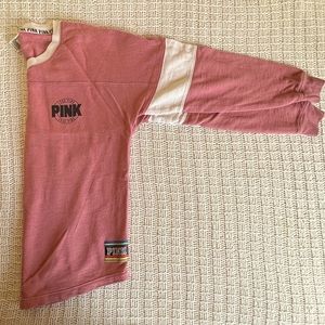Victoria's Secret PINK Sweatshirt Women’s M Mauve Pink Oversize Logo Pullover